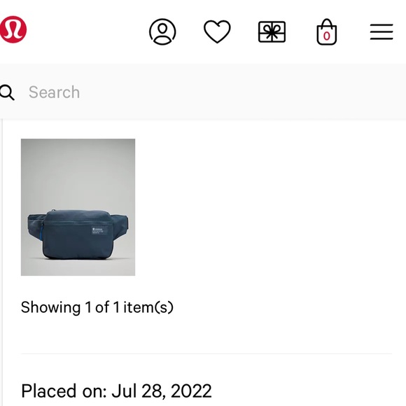 NWT Lululemon clean line belt bag iron blue, this bag is sold out everywhere! - Picture 2 of 2